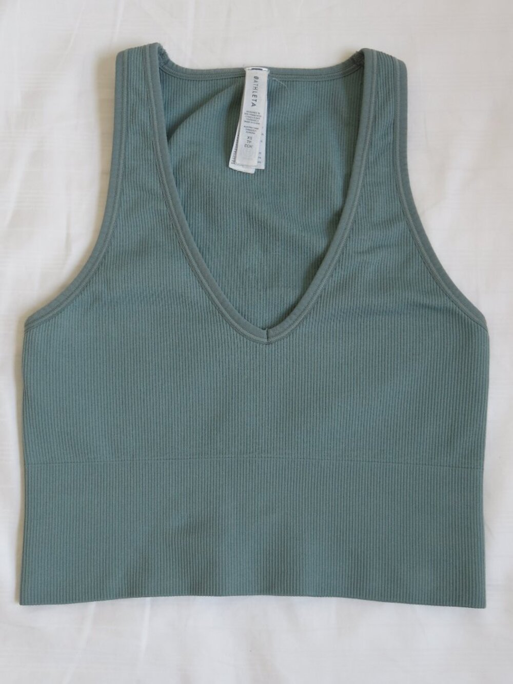 Athleta Aurora Crop Yoga Sportswear Ribbed Tank Top - Size XS